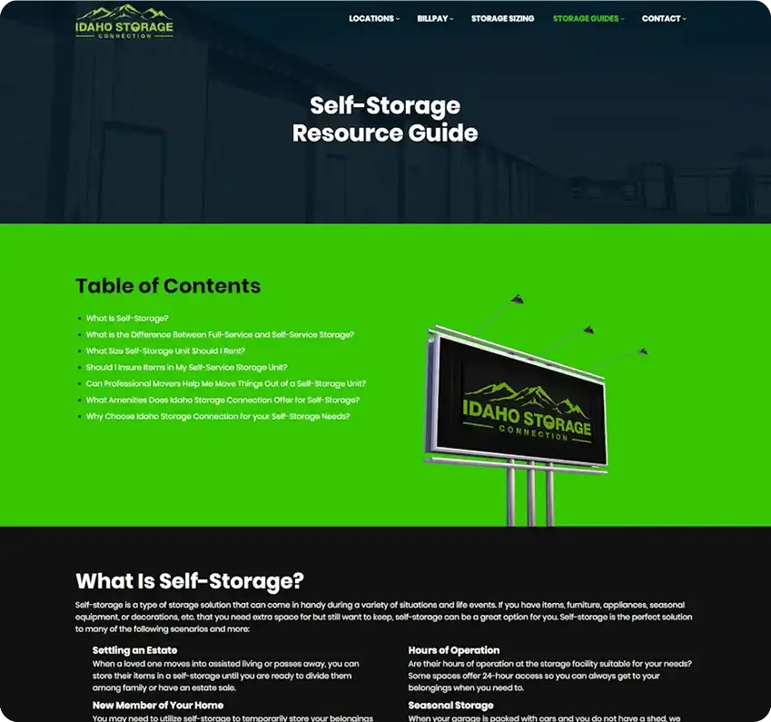 Idaho Storage Connection Resource Guide webmarkets Boise ID