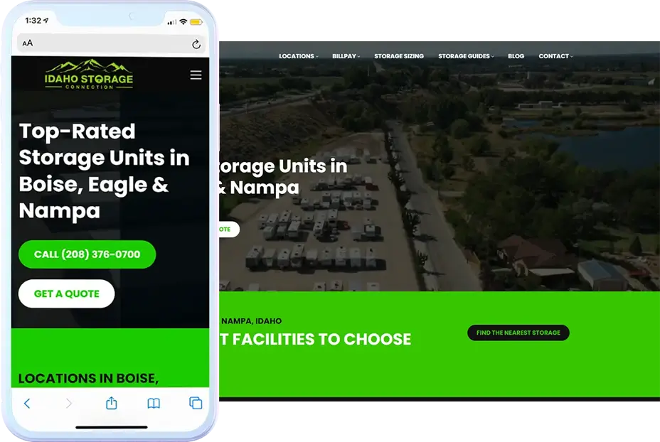 Idaho Storage Connection Web Design