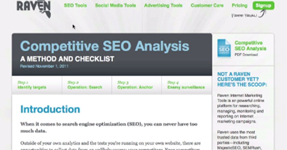 Analyze Your Competition's SEO