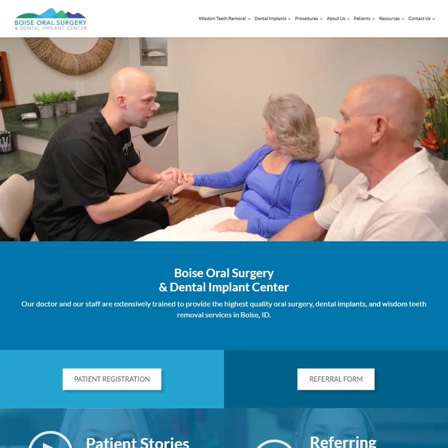 Boise Oral Surgery Web and Mobile Design case study webmarkets Boise ID