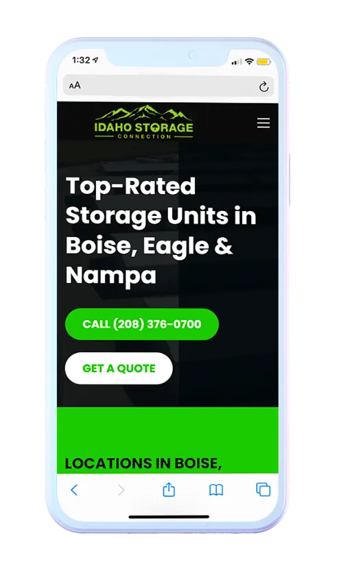 Idaho Storage Connection Web Design