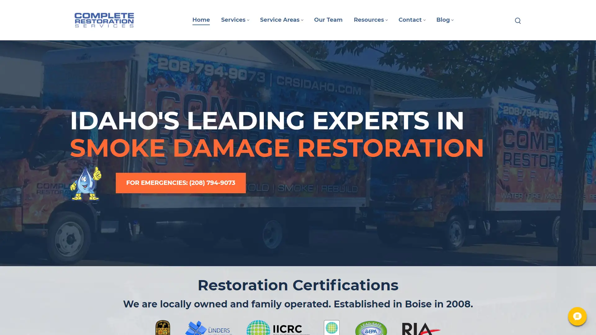 Complete Restoration Services Website webmarkets web design
