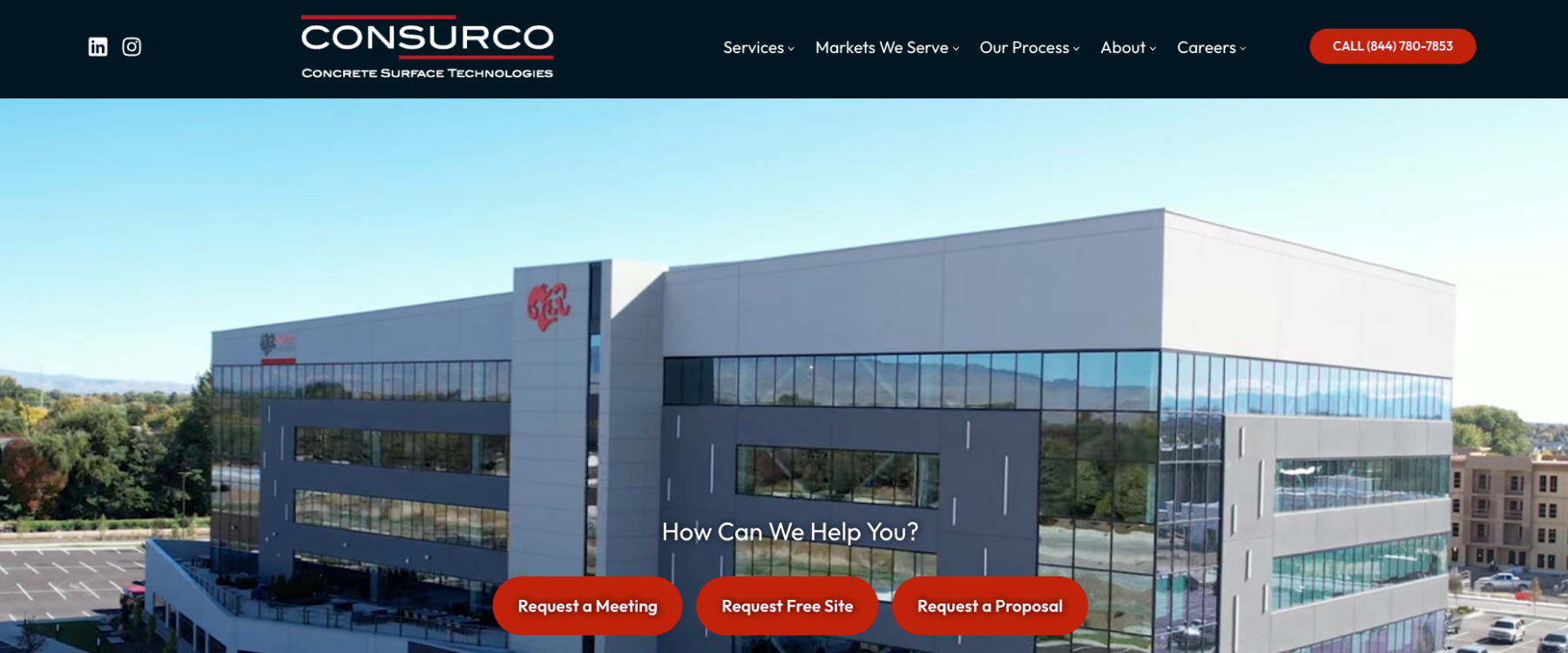 Consurco concrete coatings website designed by WebMarkets