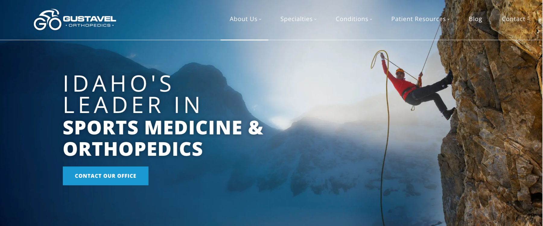 Gustavel Orthopedics website designed by WebMarkets